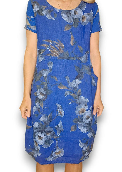 Cobalt Trumpet Jungle Dress