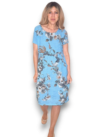 Turquoise Trumpet Jungle Dress