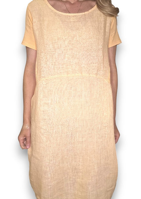 Bright Peach Plain Jungle Dress