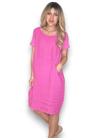 Hot Pink Plain Jungle Dress