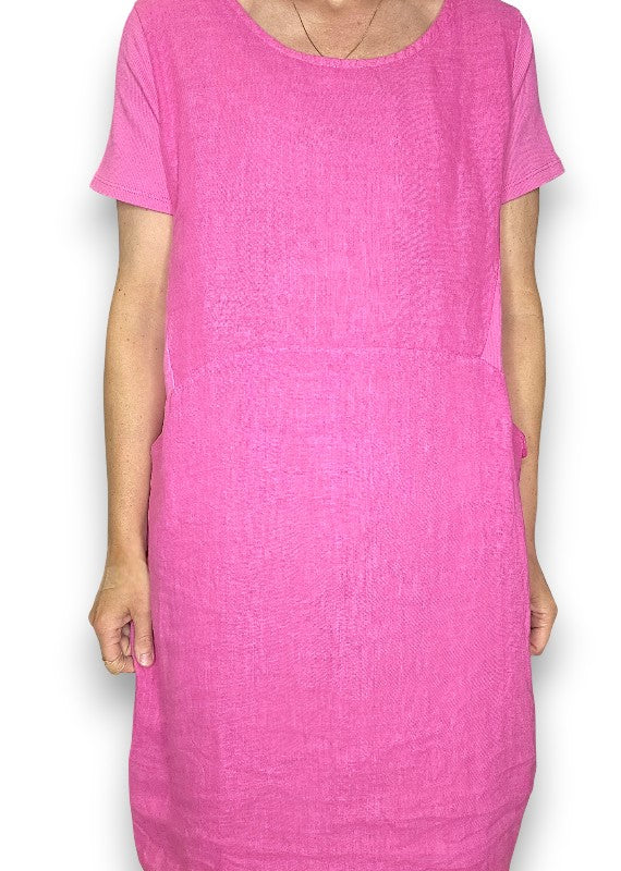 Hot Pink Plain Jungle Dress
