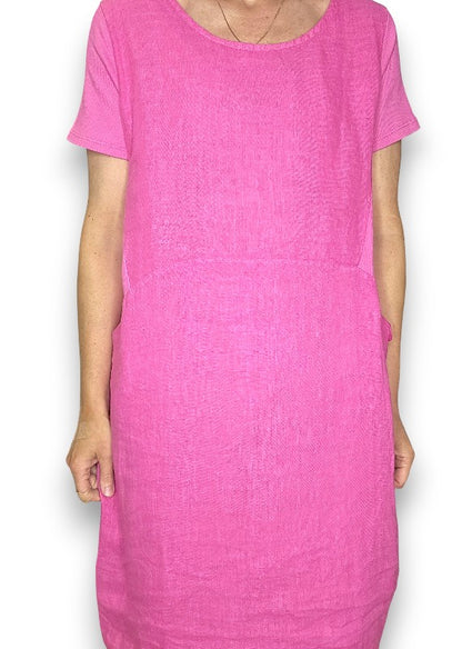 Hot Pink Plain Jungle Dress