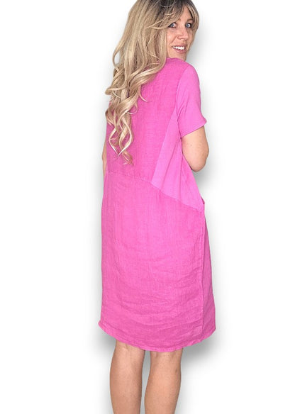 Hot Pink Plain Jungle Dress