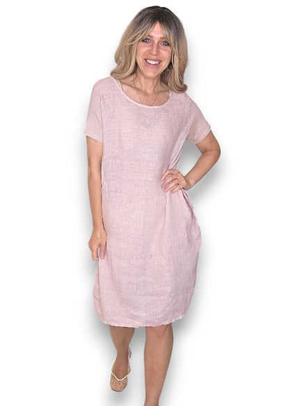 Baby Pink Plain Jungle Dress