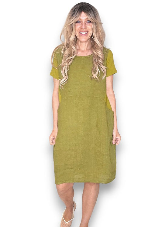 Olive Plain Jungle Dress