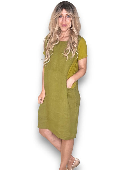 Olive Plain Jungle Dress