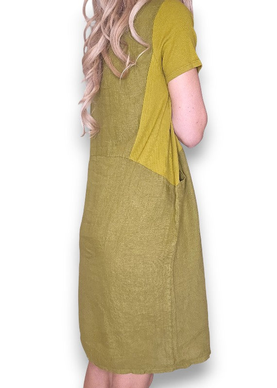 Olive Plain Jungle Dress