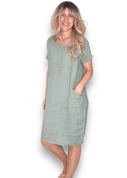 Sage Plain Jungle Dress