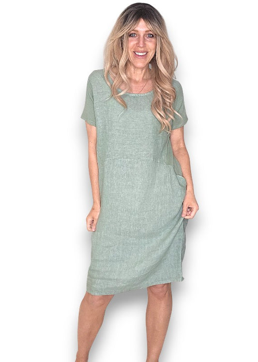Sage Plain Jungle Dress