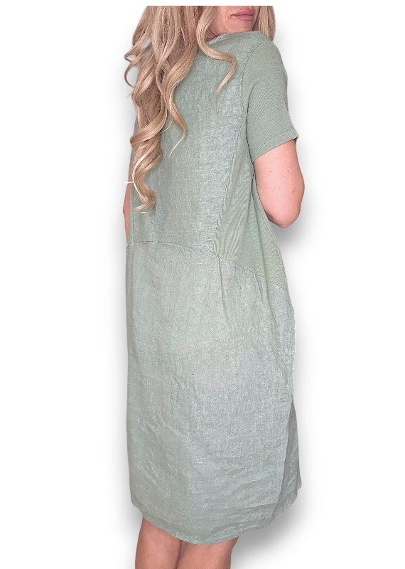Sage Plain Jungle Dress