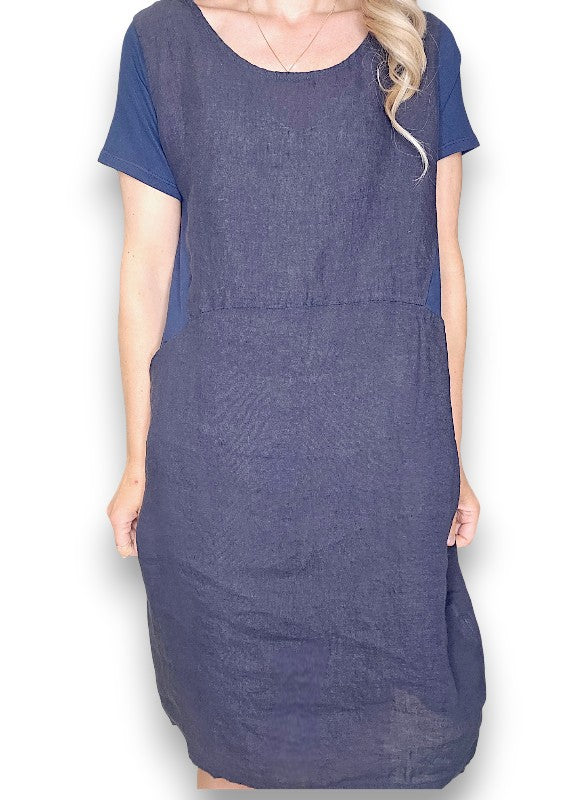 Navy Plain Jungle Dress