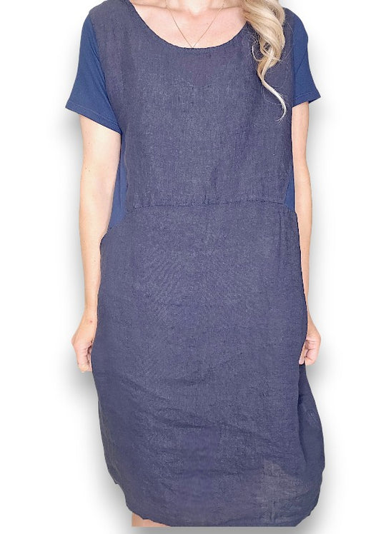 Navy Plain Jungle Dress