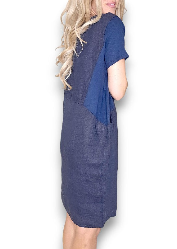 Navy Plain Jungle Dress