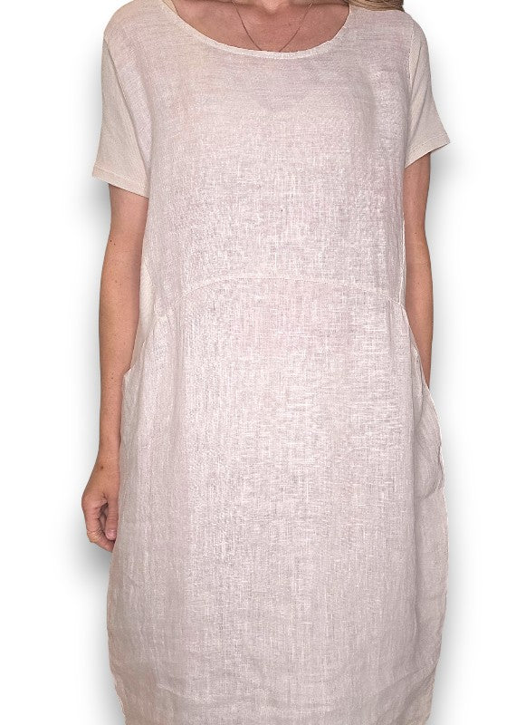 Beige Plain Jungle Dress