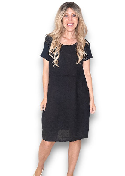 Black Plain Jungle Dress