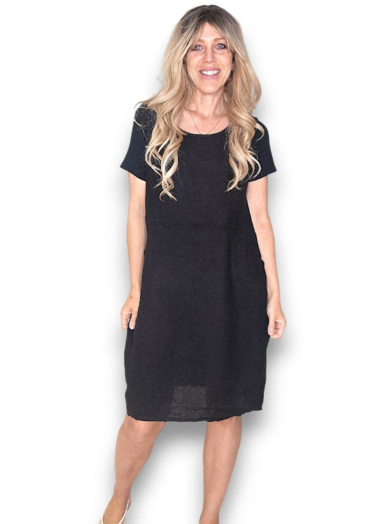 Black Plain Jungle Dress