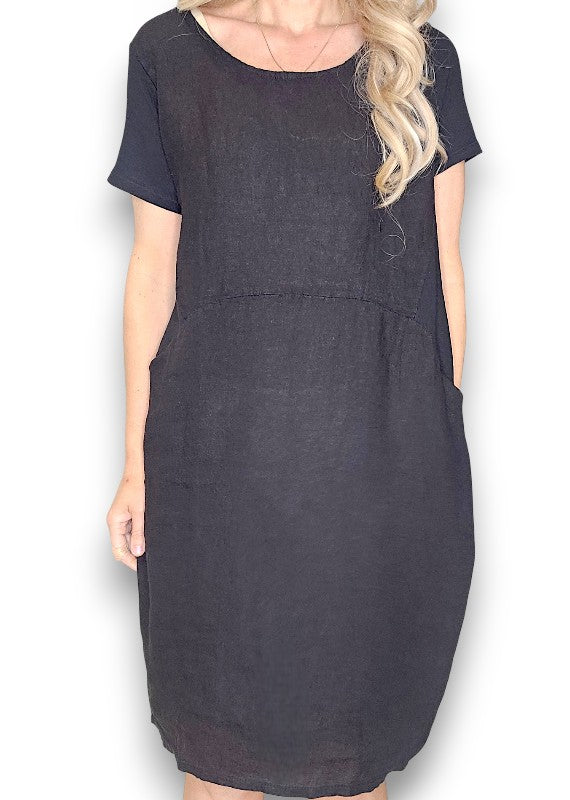 Black Plain Jungle Dress