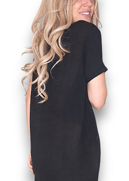 Black Plain Jungle Dress