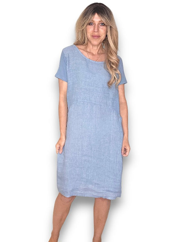 Petrol Plain Jungle Dress