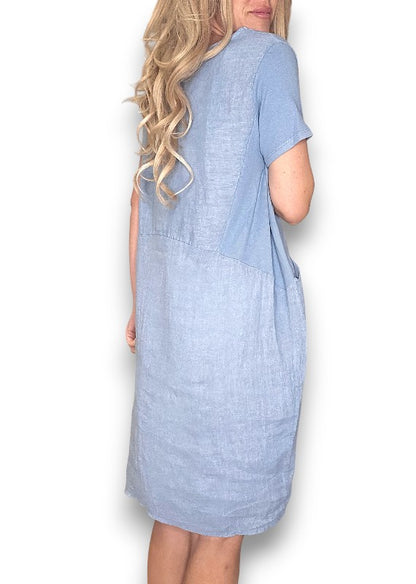 Petrol Plain Jungle Dress