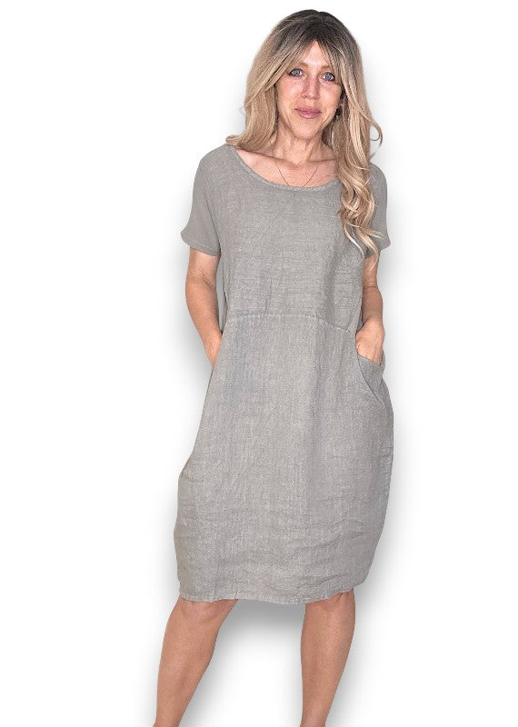 Grey Plain Jungle Dress