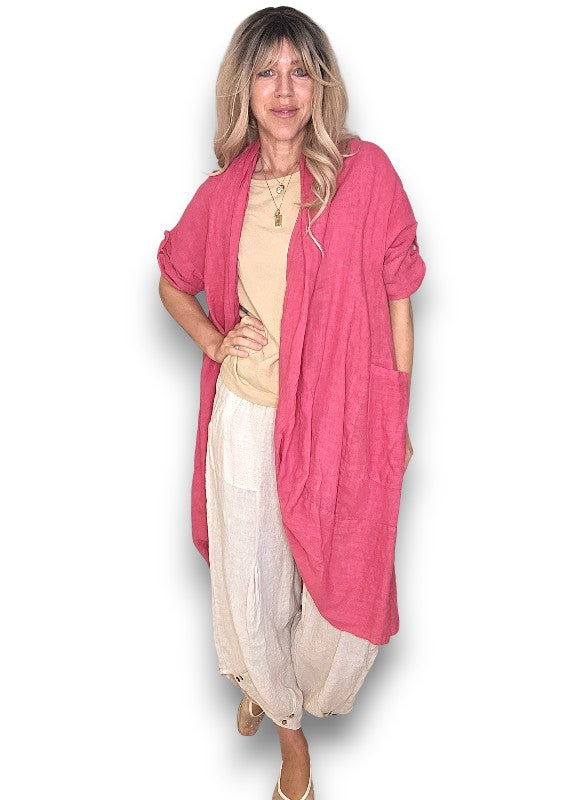 Lipstick Linen Cover Up