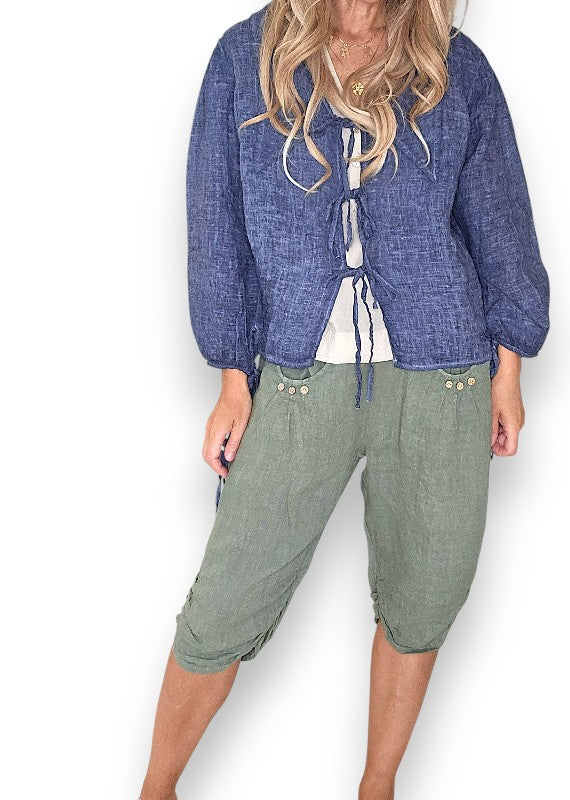 Navy Wash Dollhouse Top