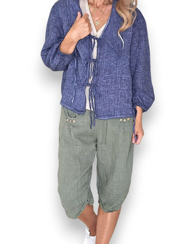 Navy Wash Dollhouse Top