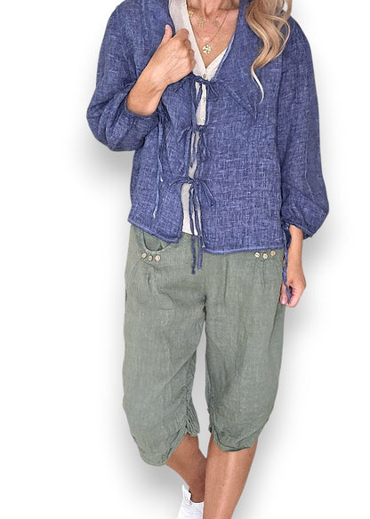 Navy Wash Dollhouse Top