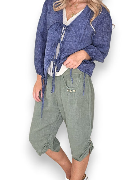 Navy Wash Dollhouse Top