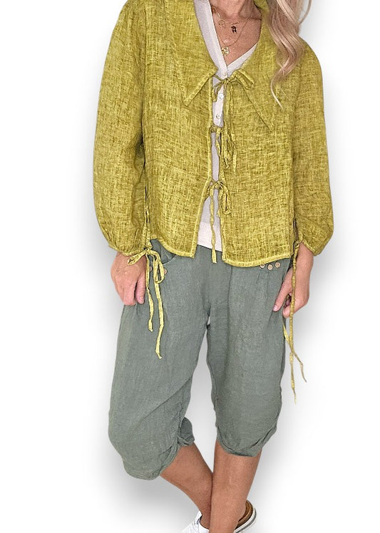 Olive Wash Dollhouse Top