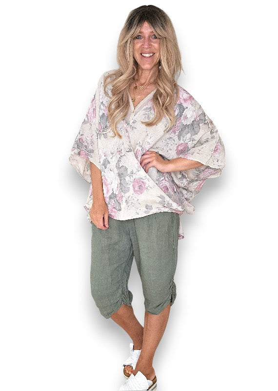 Beige Scarlett Rose Hemmingway Wrap