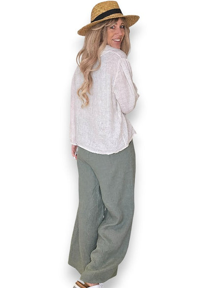 Forest Front Row Button Sailor Pant