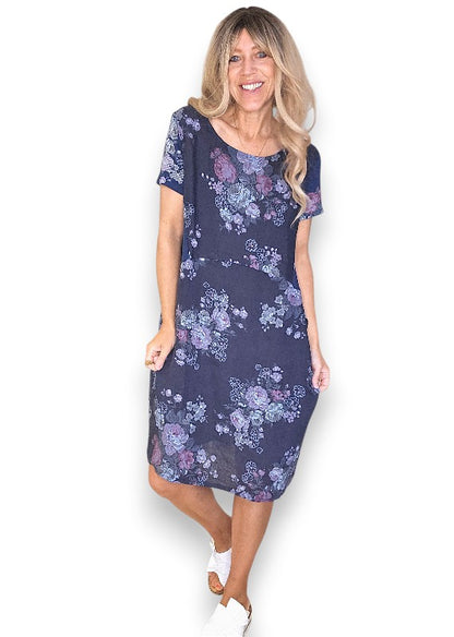 Navy High Tea Jungle Dress