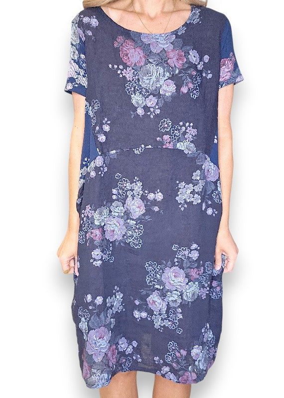 Navy High Tea Jungle Dress