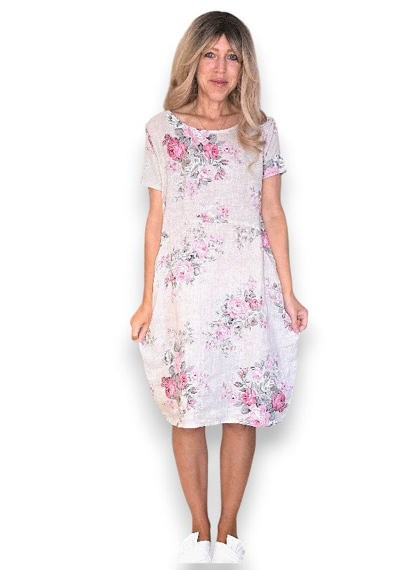 Beige High Tea Jungle Dress