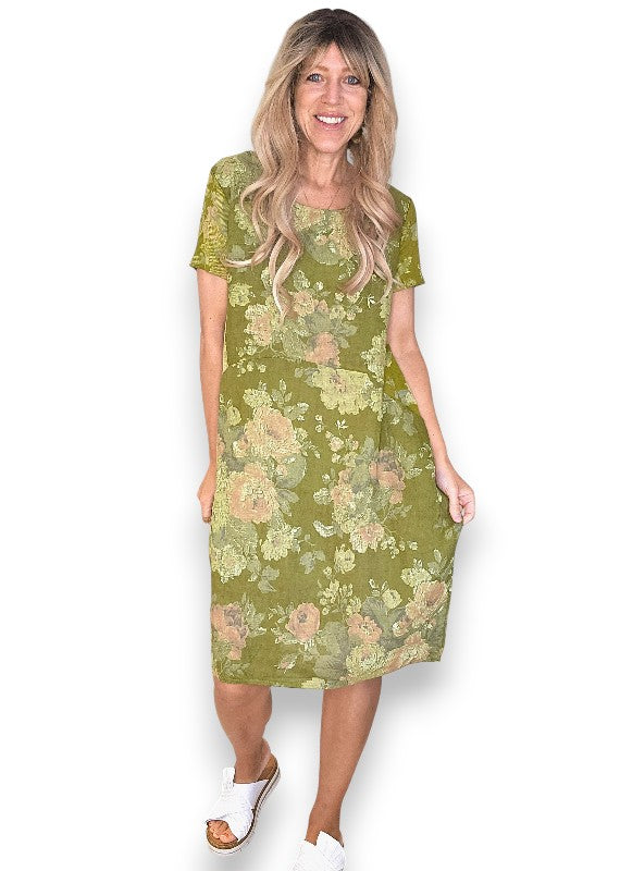 Olive Scarlett Rose Jungle Dress