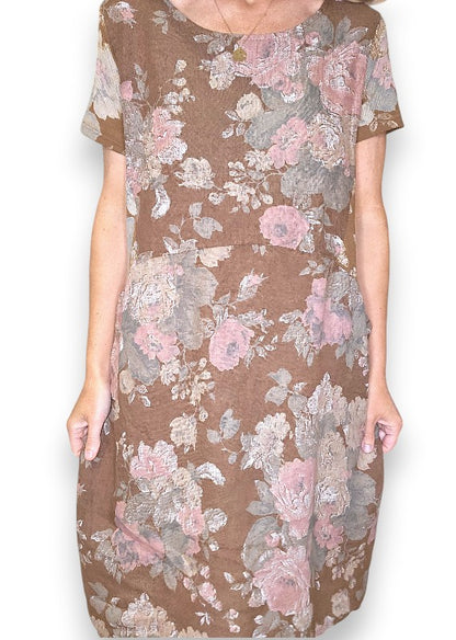 Coffee Scarlett Rose Jungle Dress