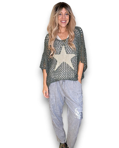 Forest Crochet Star Knit