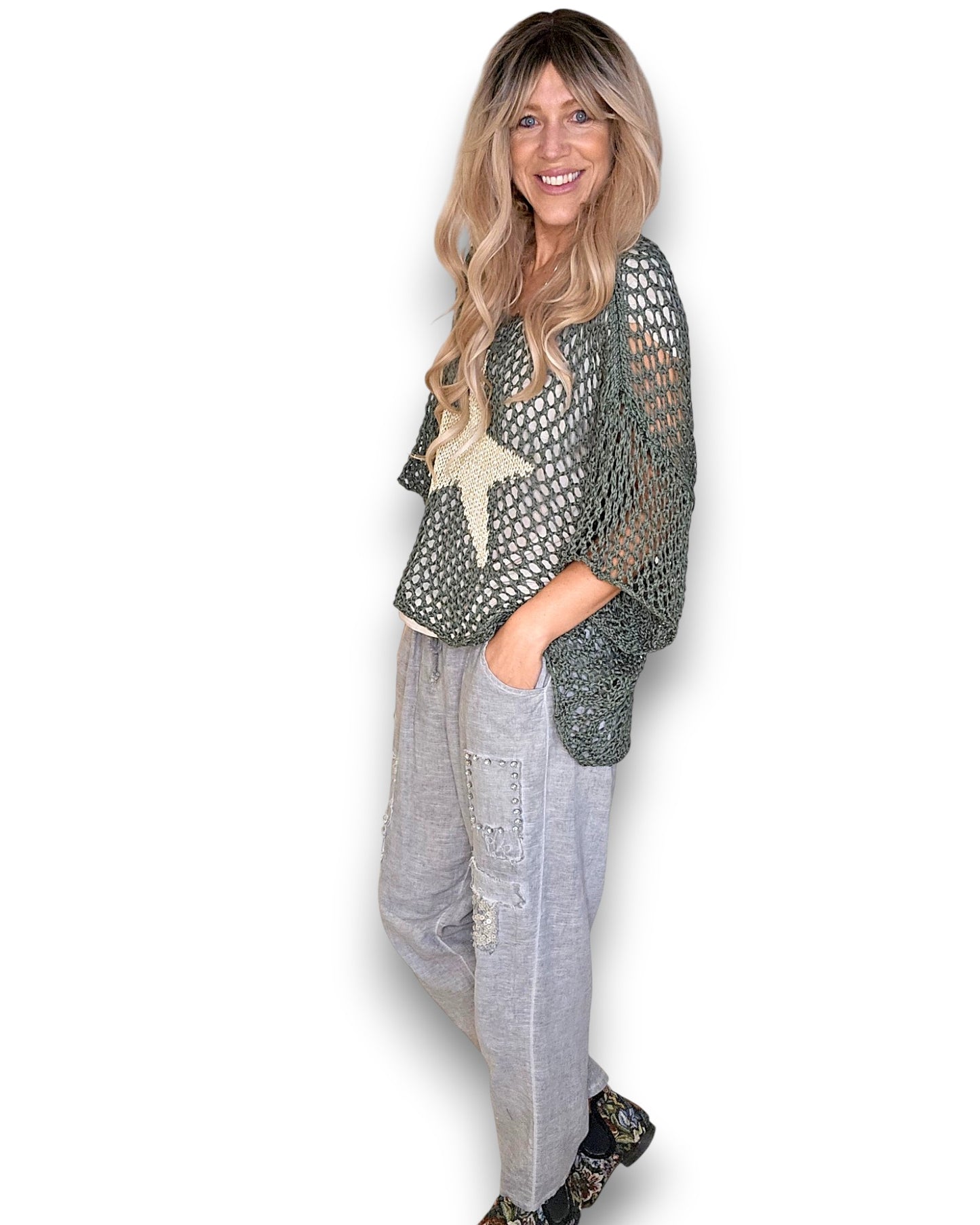 Forest Crochet Star Knit
