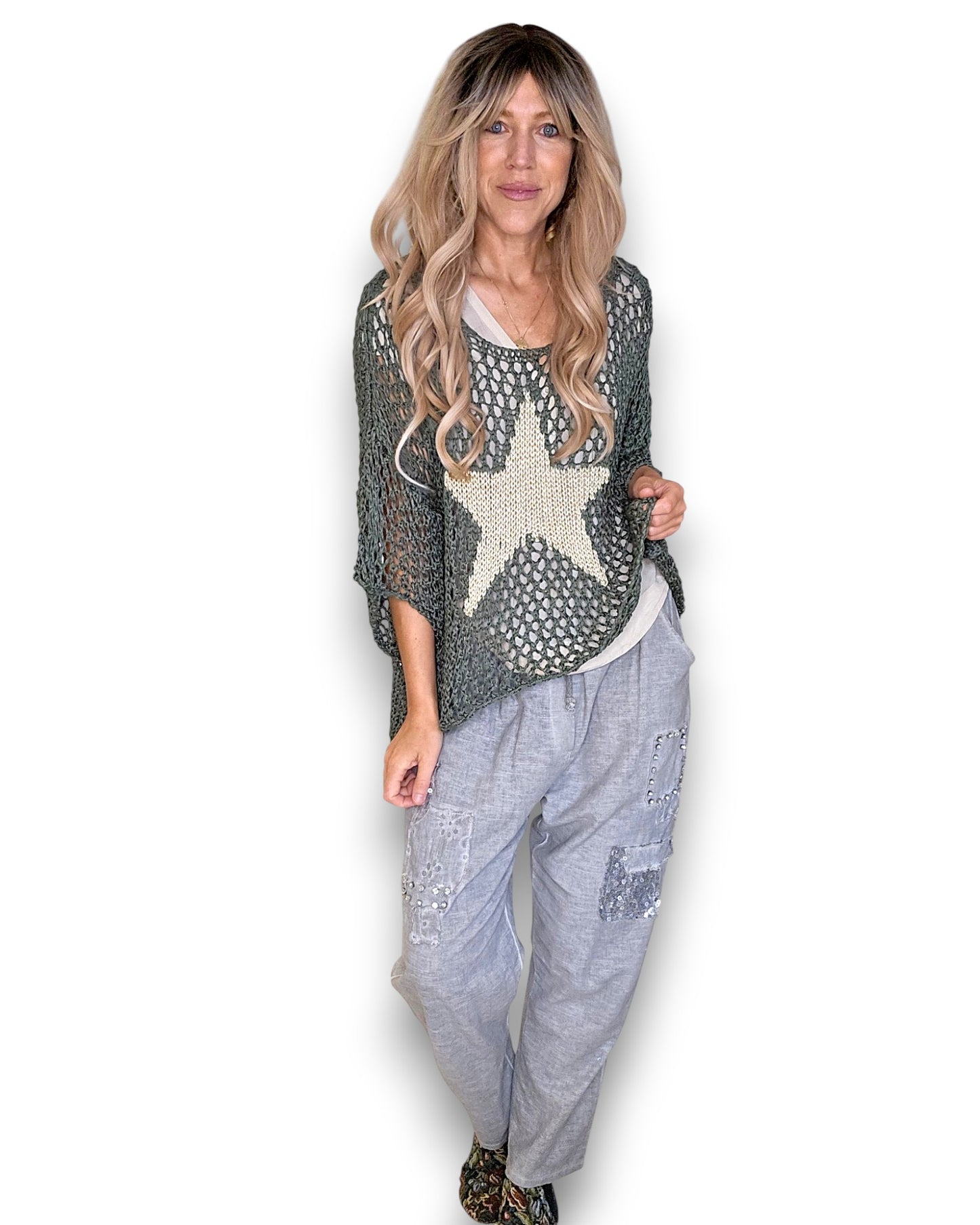 Forest Crochet Star Knit