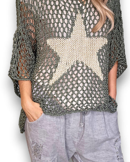 Forest Crochet Star Knit