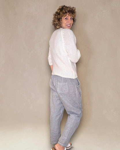 Vanilla Crewneck Mohair Blend Sweater