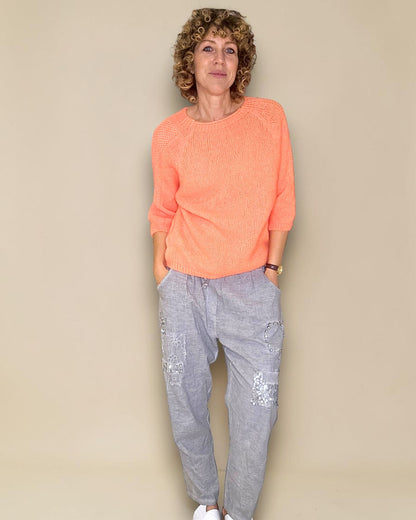 Mandarine Crewneck Mohair Blend Sweater
