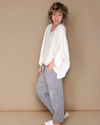 Vanilla Baby Alpaca Blend Batsleeve Knit