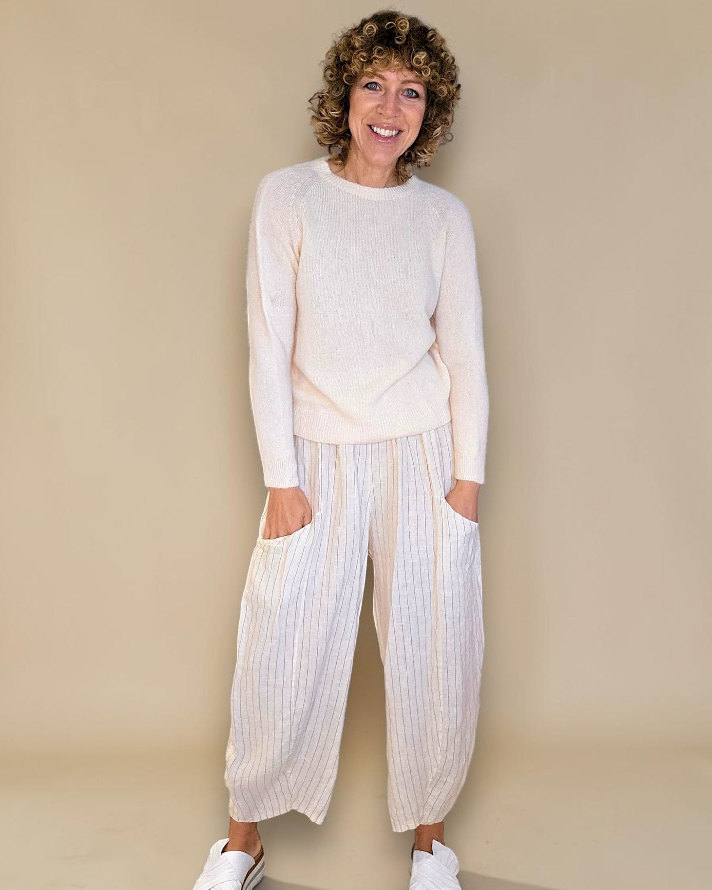 Vanilla Best Basics Baby Alpaca Blend Sweater