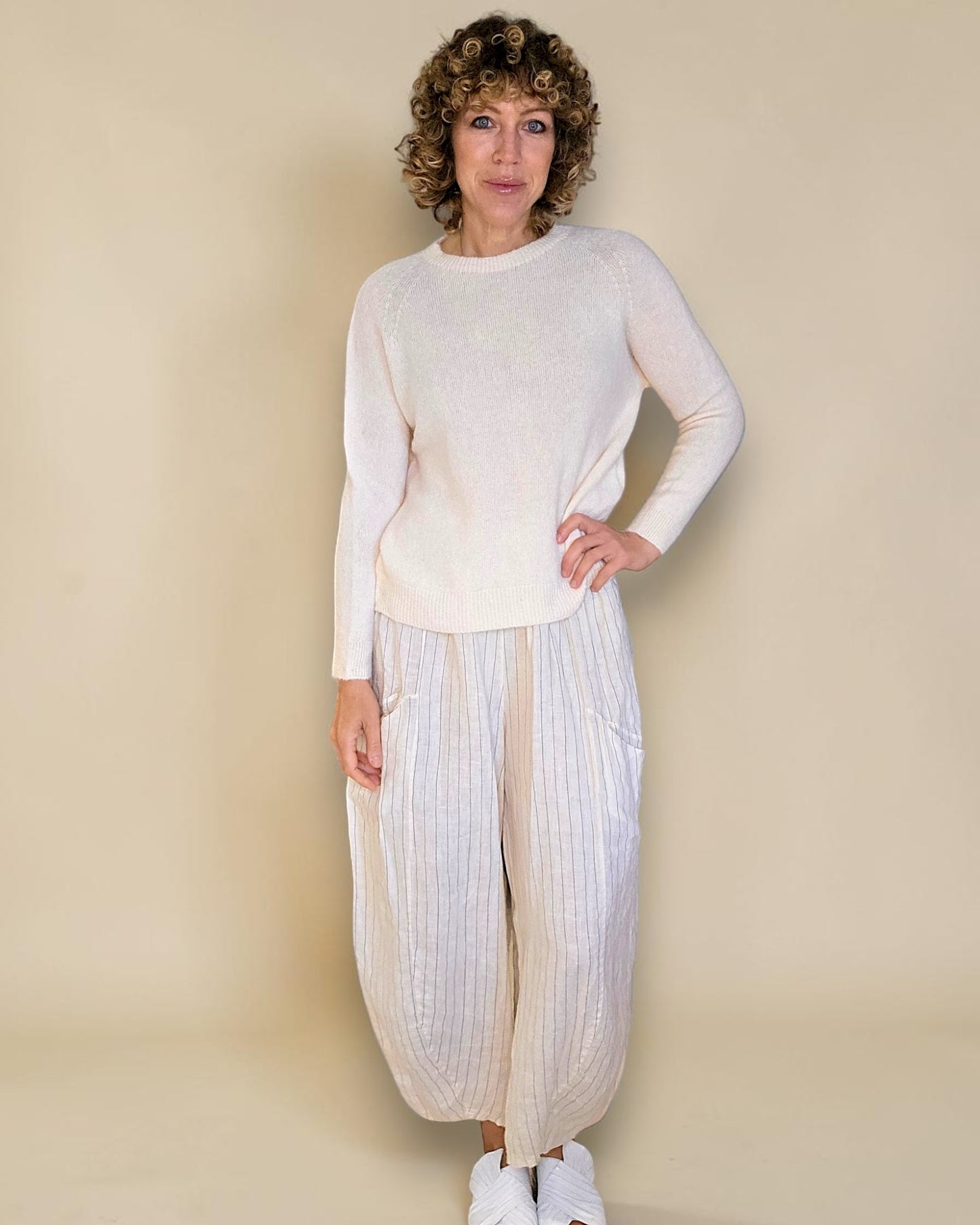 Vanilla Best Basics Baby Alpaca Blend Sweater