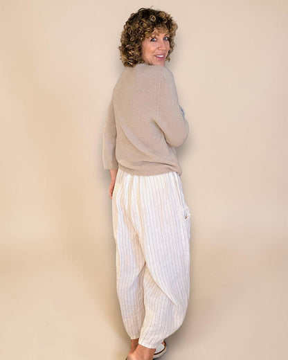 Light Mocha Babydoll Sweater Acrylic/Wool Blend