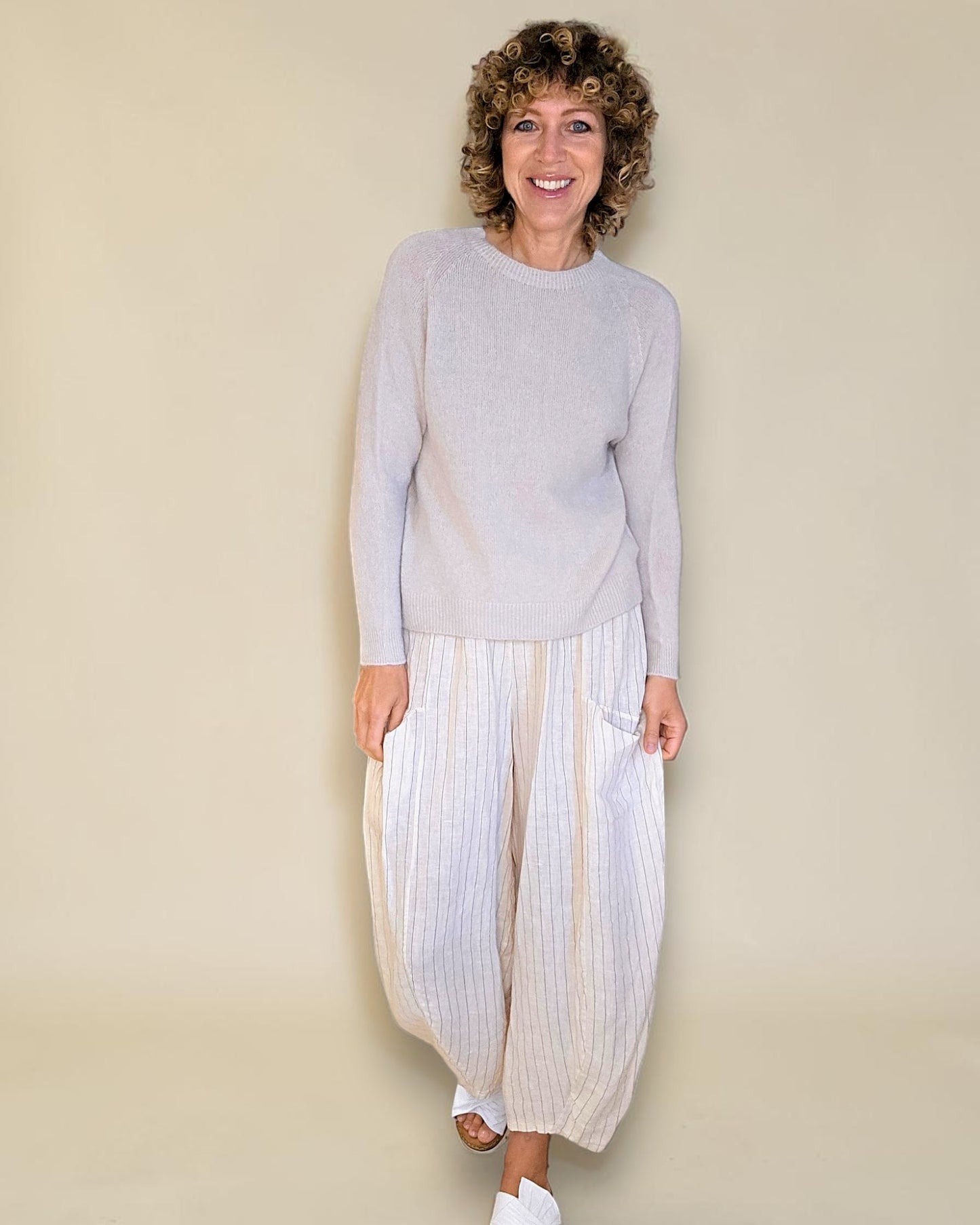 Beige Best Basics Baby Alpaca Blend Sweater