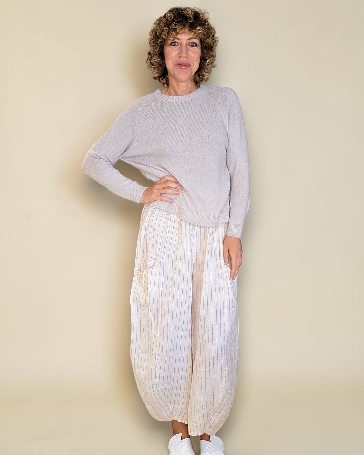 Beige Best Basics Baby Alpaca Blend Sweater